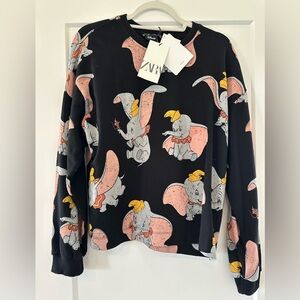 Zara Dumbo Print Sweatshirt NWT